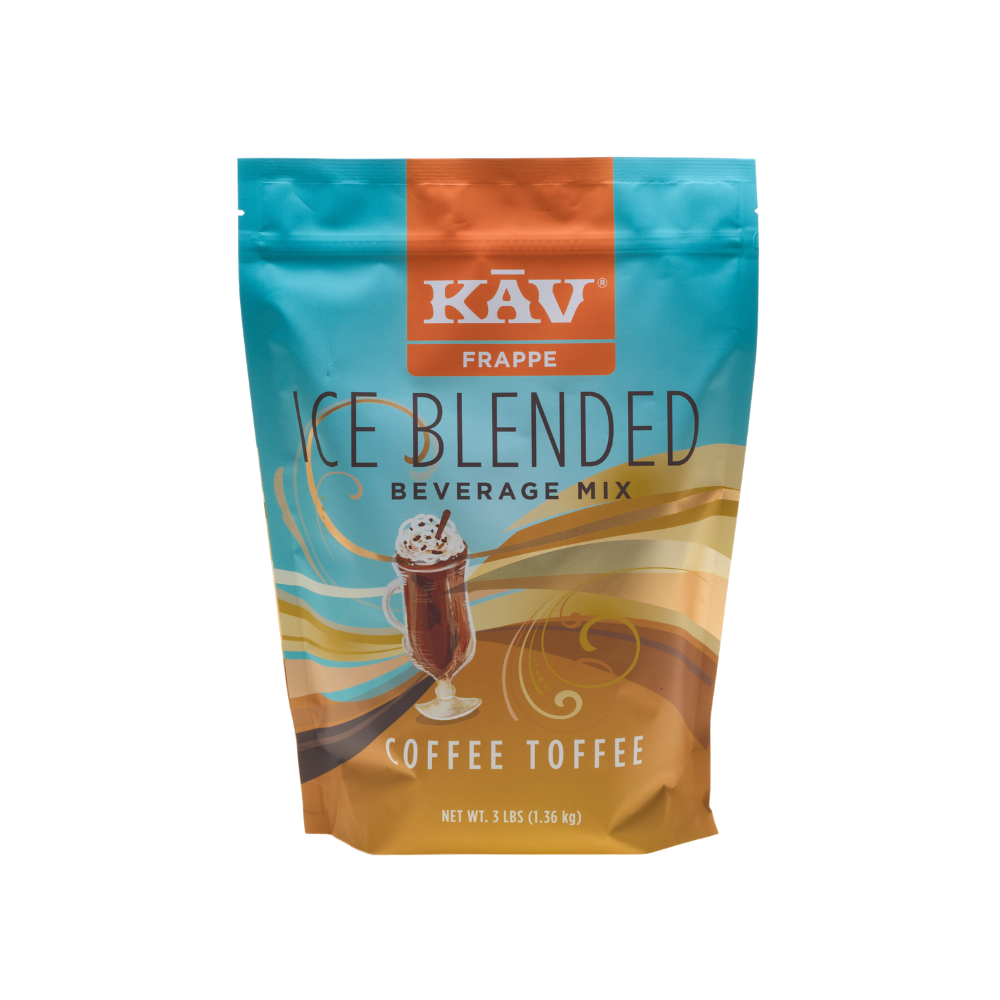 KAV Frappe Ice Blended Coffee Toffee Beverage Mix