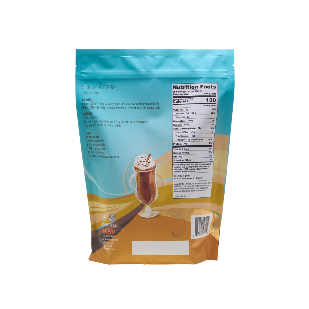 KAV Frappe Ice Blended Coffee Toffee Beverage Mix