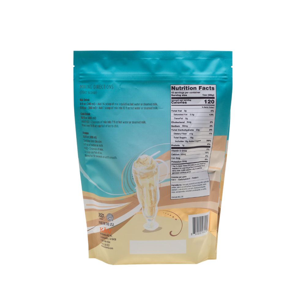 KAV Frappe Ice Blended Horchata Beverage Mix
